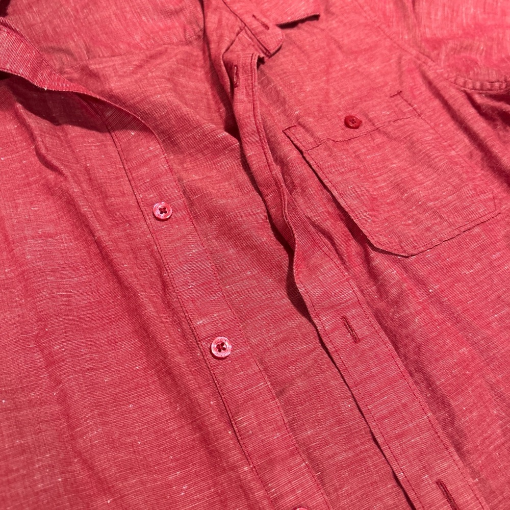 adidas Casual Red Button Down Shirt - Picture 2 of 3